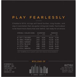 D'Addario NYXL1046-3P - NYXL 3-D pack 010 - 046